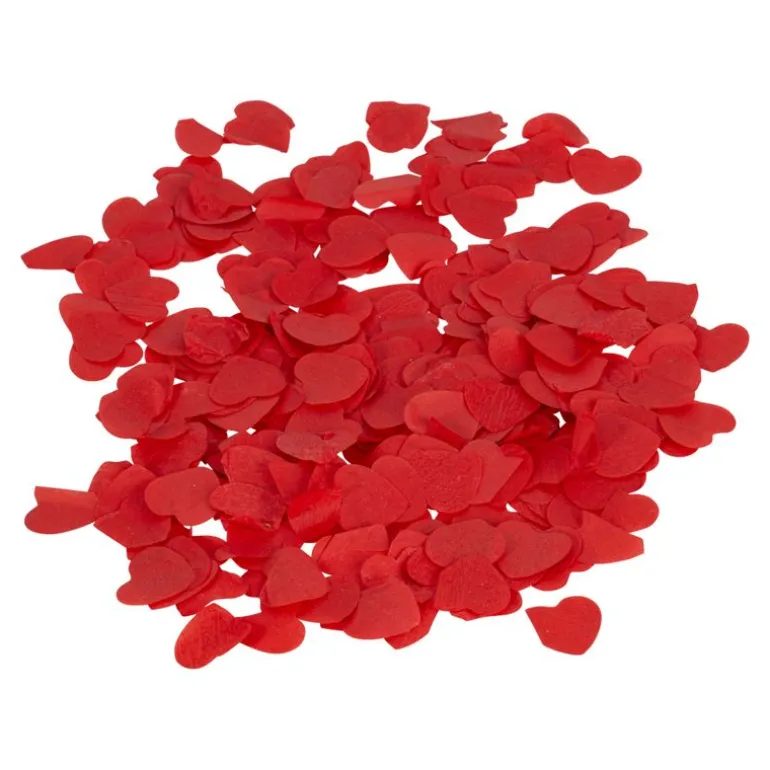 Konfettikanon 60cm - Røde Hjerter