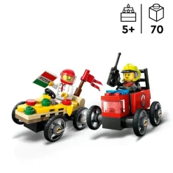 LEGO City - Billøp mellom pizzabil og brannbil 60458