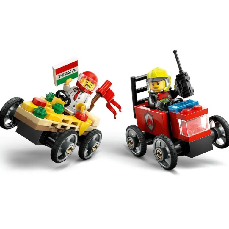 LEGO City - Billøp mellom pizzabil og brannbil 60458