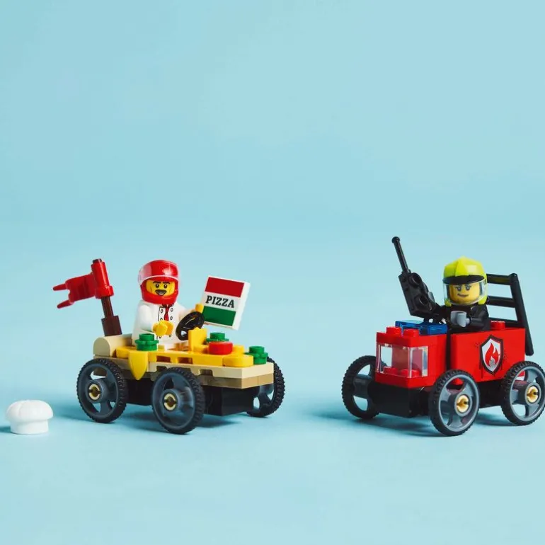 LEGO City - Billøp mellom pizzabil og brannbil 60458