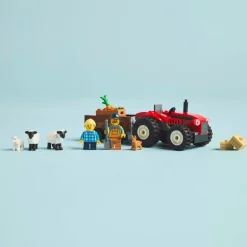 LEGO City - Sett med rød traktor, henger og sau 60461