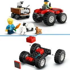 LEGO City - Sett med rød traktor, henger og sau 60461