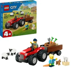 LEGO City - Sett med rød traktor, henger og sau 60461