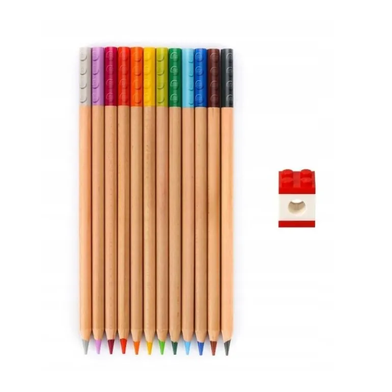 LEGO Fargeblyanter i Tre 12stk m/ blyantspisser