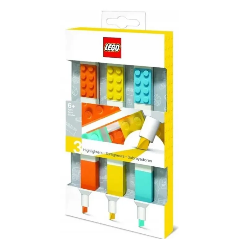 LEGO Highlighter 3stk - Oransje, Gul og Turkis