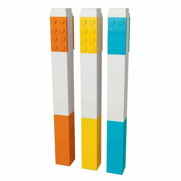 LEGO Highlighter 3stk - Oransje, Gul og Turkis