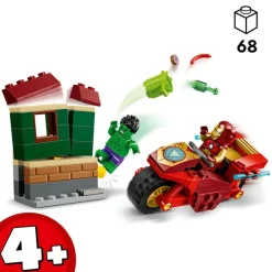 LEGO Marvel - Iron Man med motorsykkel og Hulken 76287