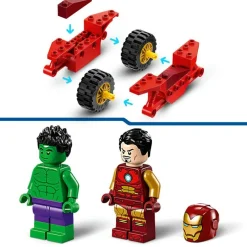 LEGO Marvel - Iron Man med motorsykkel og Hulken 76287