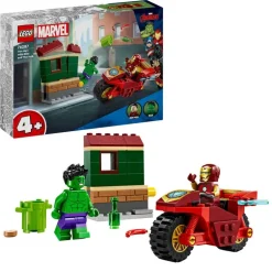 LEGO Marvel - Iron Man med motorsykkel og Hulken 76287