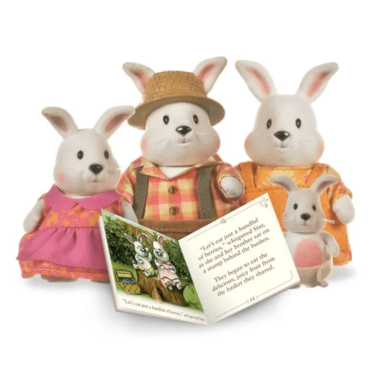 Li'l Woodzeez Figurer - Hoppingood Kaninfamilie