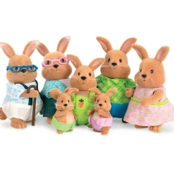 Li'l Woodzeez figurer - Kanin familie med besteforeldre