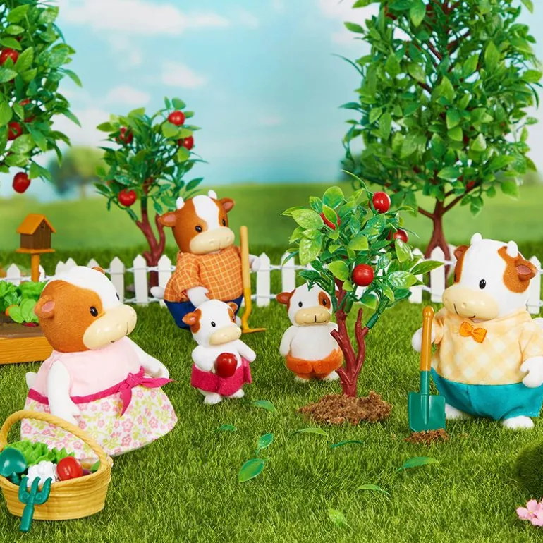 Li'l Woodzeez figurer - Kufamilie med besteforeldre