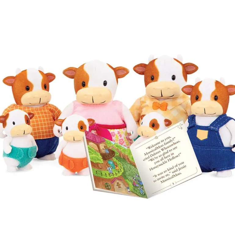 Li'l Woodzeez figurer - Kufamilie med besteforeldre