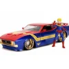 Marvel Avengers 1:24 - Captain Marvel & 1973 Ford Mustang Mach 1 med figur