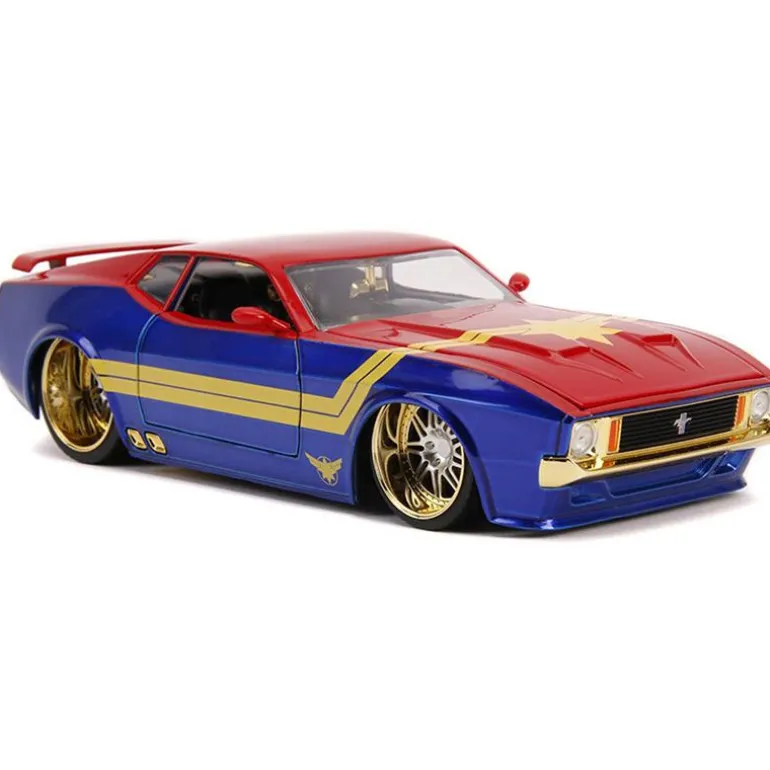 Marvel Avengers 1:24 - Captain Marvel & 1973 Ford Mustang Mach 1 med figur