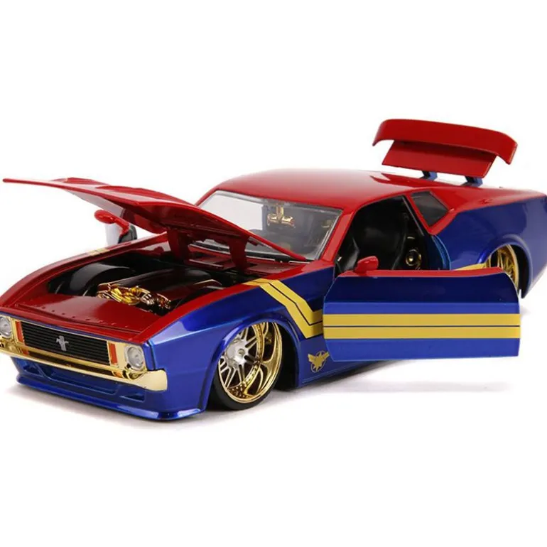 Marvel Avengers 1:24 - Captain Marvel & 1973 Ford Mustang Mach 1 med figur