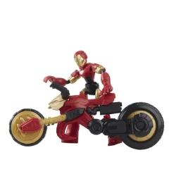 Marvel Avengers Bend and Flex figur 15 cm - Iron Man med motorsykkel