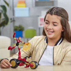 Marvel Avengers Bend and Flex figur 15 cm - Iron Man med motorsykkel