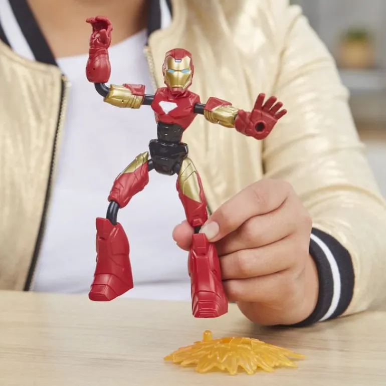 Marvel Avengers Bend and Flex figur 15 cm - Iron Man med motorsykkel