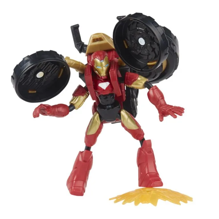 Marvel Avengers Bend and Flex figur 15 cm - Iron Man med motorsykkel