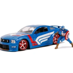 Marvel Avengers Captain America 2006 Ford Mustang GT med Figur 1:24