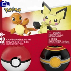 MEGA Pokémon Pokeball Byggesett 40 Deler - Charmander & Eevee