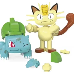 MEGA Pokémon Pokeball Byggesett 60 Deler - Bulbasaur & Meowth