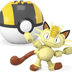 MEGA Pokémon Pokeball Byggesett 60 Deler - Bulbasaur & Meowth