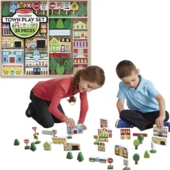 Melissa & Doug - Bygg din egen by 32 deler i tre fra 3 år
