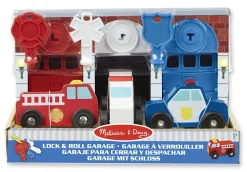 Melissa & Doug - Redningsgarasje m/ nøkler og kjøretøy