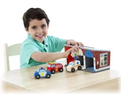 Melissa & Doug - Redningsgarasje m/ nøkler og kjøretøy