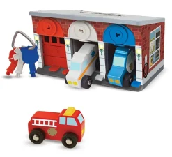 Melissa & Doug - Redningsgarasje m/ nøkler og kjøretøy