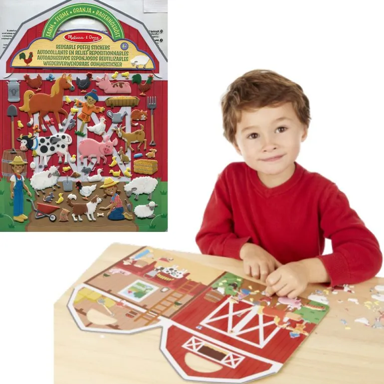 Melissa & Doug Gjenbruks Klistremerker 52 Deler - Bondegård