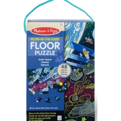 Melissa & Doug Glow In the Dark Gulvpuslespill 48 Brikker - Verdensrom