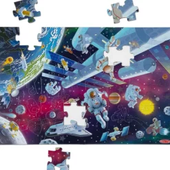 Melissa & Doug Glow In the Dark Gulvpuslespill 48 Brikker - Verdensrom