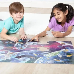 Melissa & Doug Glow In the Dark Gulvpuslespill 48 Brikker - Verdensrom