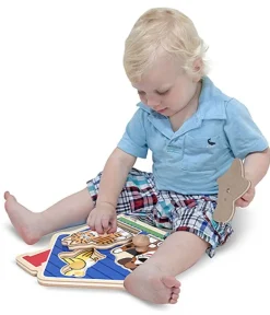 Melissa & Doug Knottepuslespill 3 Brikker - Kjæledyr fra 1 år