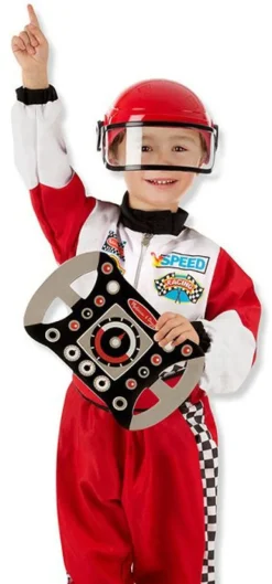 Melissa & Doug kostyme - Racerbilfører 3-6 år
