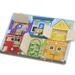 Melissa & Doug Lærebrett i Tre m/ luker - Hus fra 3 år