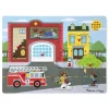 Melissa & Doug Puslespill med lyd 8 Brikker - Around the Fire Station