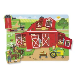 Melissa & Doug Puslespill med lyd 8 Brikker - Around the farm