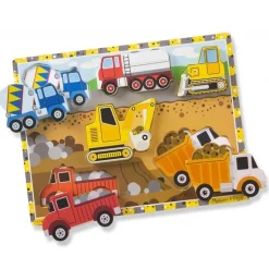 Melissa & Doug Trepuslespill 6 Brikker - Byggeplass