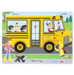 Melissa & Doug Trepuslespill med lyd 6 Brikker - The Wheels on the Bus fra 2 år