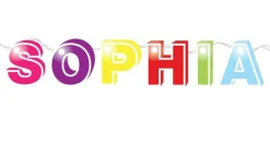 Name In Lights Batteridrevet Lyslenke 50cm - Sophia