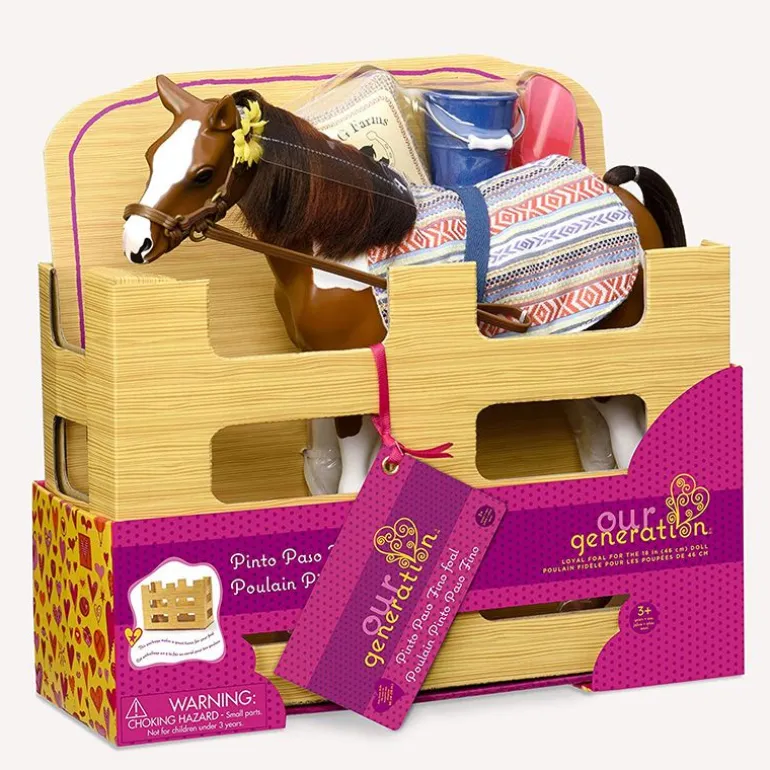 Our Generation Tilbehør - Pinto Paso Fino hesteføll med tilbehør
