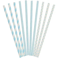 Papir Sugerør 24-pakning - Blå