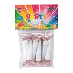 Partyfløyter 6-pakning - Rosa