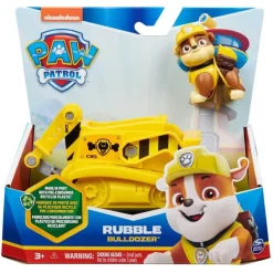 PAW Patrol Figur og Lekebil - Rubble: Bulldozer