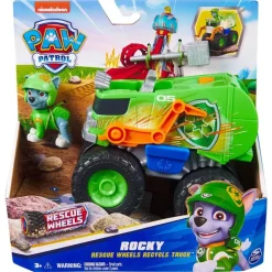 Paw Patrol Rescue Wheels Figur og Lekebil - Rocky