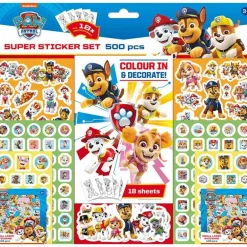 Paw Patrol Super Klistremerkesett 500stk